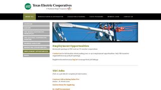 Texas Electric Cooperatives - Employment Opportunities
