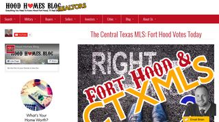 The Central Texas MLS: Fort Hood Votes Today - Hood Homes Blog