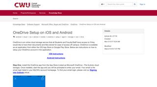 Article - OneDrive Setup on iOS and A... - TeamDynamix