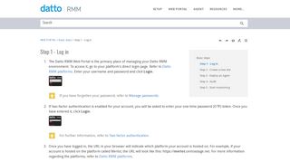 Step 1 - Log in - Datto RMM Online Help!