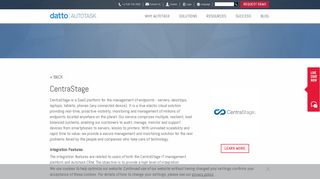 Autotask Integration - CentraStage