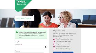 Login - TalkTalk Business Support Centre