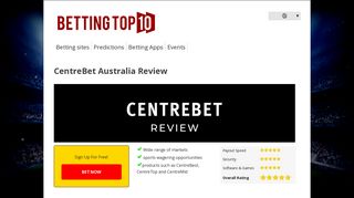CentreBet Australia 2019 Review - Simply The Best Odds on the Market.