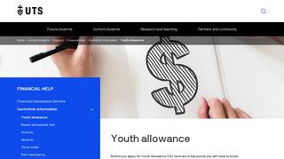 Youth allowance | University of Technology Sydney