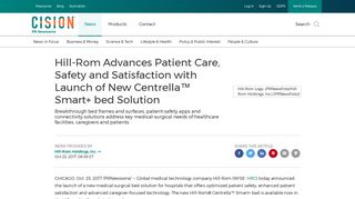 Hill-Rom Advances Patient Care, Safety and Satisfaction with Launch ...