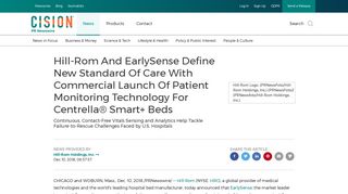 Hill-Rom And EarlySense Define New Standard Of Care With ...