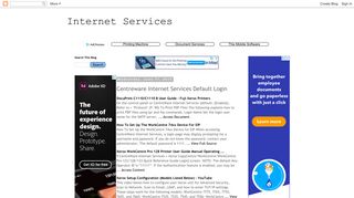Internet Services: Centreware Internet Services Default Login
