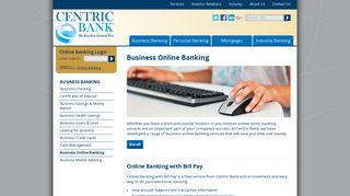 Business Online Banking - Online Business Banking in ... - Centric Bank