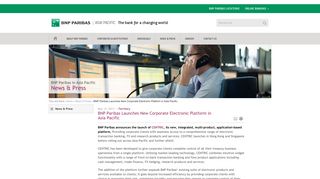 BNP Paribas Launches New Corporate Electronic Platform in Asia ...