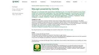 MyLogin powered by Centrify | Abraham Baldwin Agricultural College