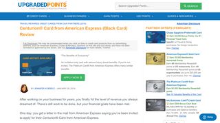 Centurion® Card from American Express Review [Black Card]