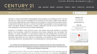 Applicant FAQ - Century 21 Judge Fite Management Company