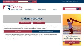 Online Services - Century Federal Credit Union