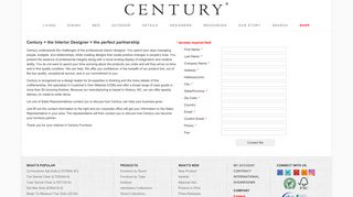 Contact me about becoming a Century Authorized ... - Century Furniture