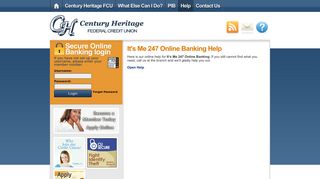 It's Me 247 Online Banking Help | Century Heritage FCU