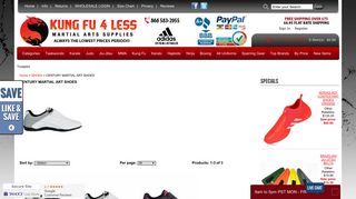 CENTURY MARTIAL ART SHOES sold at the lowest price, Guaranteed.