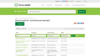 Centurylink Job Openings - CenturyLink Jobs
