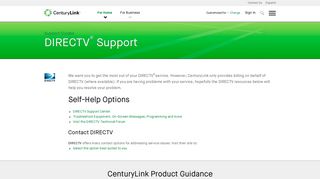 Guide to troubleshooting your DIRECTV services - CenturyLink