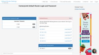 CenturyLink Default Router Login and Password - Clean CSS