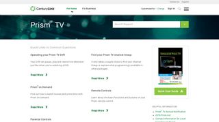 Guides: Prism® TV - CenturyLink