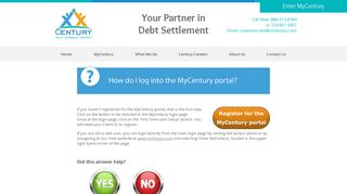 How do I log into the MyCentury portal? - Century Support Services