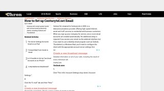 How to Set up Centurytel.net Email | Chron.com