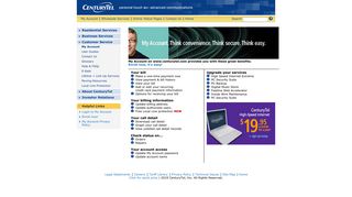 CenturyTel - My Account Overview