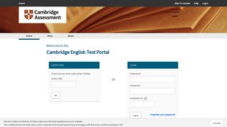 Welcome to the Cambridge English Test Portal