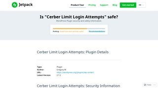 Is Cerber Limit Login Attempts Safe? - Jetpack