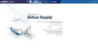 AIRBUS Supply Login Page