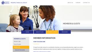 Member Information : Prospect Medical Group