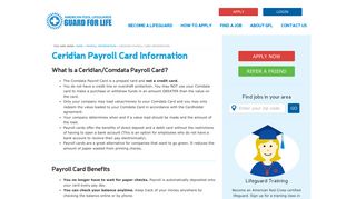 Ceridian Payroll Card Information | Guard For Life