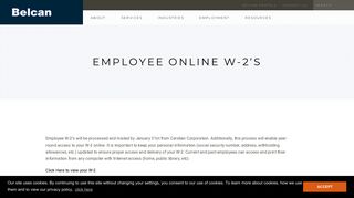 Employee Online W-2's - Belcan