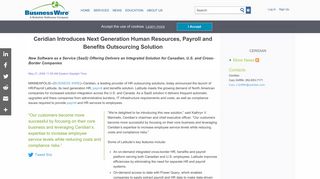 Ceridian Introduces Next Generation Human Resources, Payroll and ...