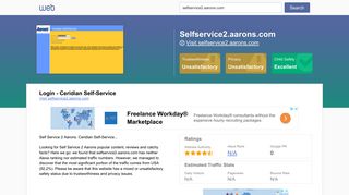 Everything on selfservice2.aarons.com. Login - Ceridian Self-Service.