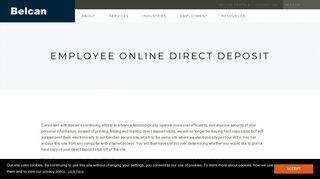 Employee Online Direct Deposit - Belcan