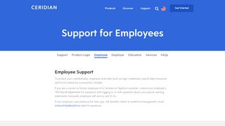 Employee Support Login | Paystubs | Password Reset - Ceridian