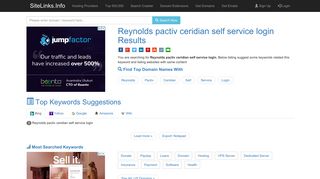 Reynolds pactiv ceridian self service login Results For Websites Listing