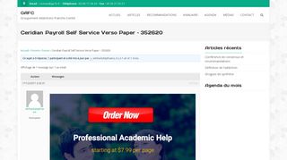 Ceridian Payroll Self Service Verso Paper - 352620 - GAFC