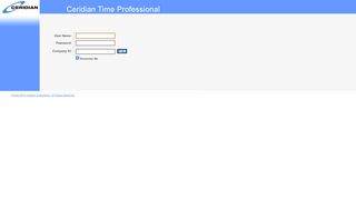 Ceridian Time Professional: Login