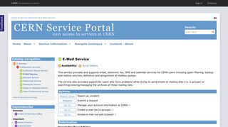 E-Mail Service | CERN Service Portal