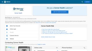 Cerner Health: Login, Bill Pay, Customer Service and Care Sign-In