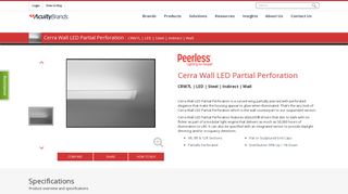 Cerra Wall LED Partial Perforation - CRW7L | LED | Steel | Indirect ...