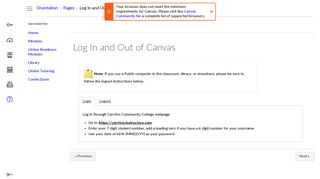 Log In and Out of Canvas: Canvas Student Orientation - Instructure