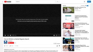 How to Perform a Central Registry Search - YouTube