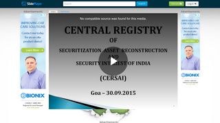 CENTRAL REGISTRY OF SECURITIZATION ASSET ... - SlidePlayer