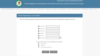 Entity Registration - Central Registry of Securitisation Asset ...