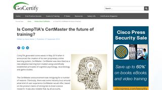 Is CompTIA's CertMaster the future of training? | Articles - GoCertify