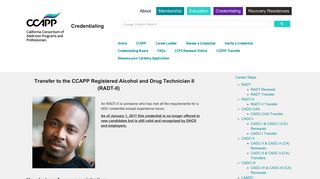 RADT-II Transfer :: CCAPP Credentialing