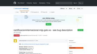 certificacioninternacional.mijp.gob.ve - see bug description · Issue ...